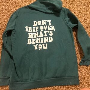 women’s green hoodie